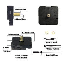6 Pieces Clock Movements DIY Wall Clock Battery Operated Mechanism Clock Matching Parts and Pointers Shaft Length 22Mm