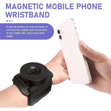 Magnetic Wristband Phone Holder for Running, Adjustable Sports Armband Cell Phone Holder