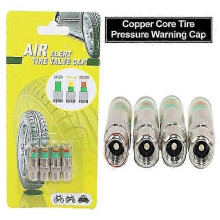 Motor Vehicle Sensors 4pcs Car Tire Pressure Gauge Indicator Alert Monitoring Valve Indicator Valve Detection Cap Sensor Tire External Tools Kit