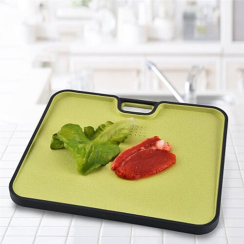 Cutting Board for Vegetable and Meat with Garlic Grinding Feature White 2