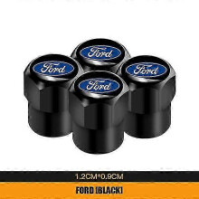 (B Black) 4Pcs Metal Car Wheel Tire Valve Stem Caps Cover For Ford Focus 2 Ford3 Fiesta Ecosport Kuga Mondeo Everest ESCORT Auto Parts shry