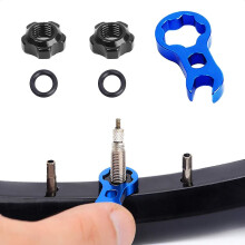 Bike Vacuum Tire Valve Nut, Inner Tube Spool Wrench Tool, Mountain or Road Bicycle Accessories - q37