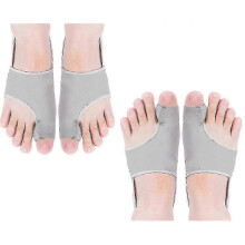 HYGGEAR Hallux Valgus Corrector Adjustable Toe Separator Corrector with Silicone Pads for Big Toe Bunion (Grey x 2 Pairs) 2025