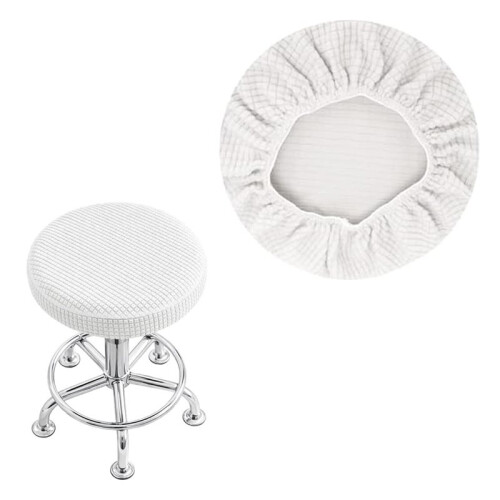 2PCS Round Stool Covers,Universal Fit Round  Covers,Stretchable Material Covers for 11-18 Inch Roundstools 2