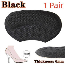 (Black) Shoe Pads for High Heels Pain Relief Anti-wear Cushion Heel Protectors Shoes Sticker Foot Care Liner Grip Insole Insert Pad