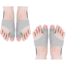 HYGGEAR Hallux Valgus Corrector Adjustable Toe Separator Corrector with Silicone Pads for Big Toe Bunion (Grey x 2 Pairs) 2025