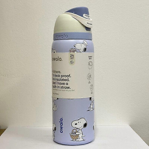 (32oz) Owala Snoopy Water Bottle Exclusive Tumbler 24/32oz Gift In Box Blue
