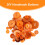 Orangea hartsknappar 1000 st 2
