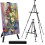 Black Double-Tier Tripod Easel 22–66 inch Adjustable 3