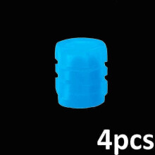 (Blue-4pcs) Car Luminous Tire Valve Motorcycle Bike Tyre Night Glowing Cap Tyre Hub Universal Cap Decor Dustproof Nozzles Cover Accessories Boris