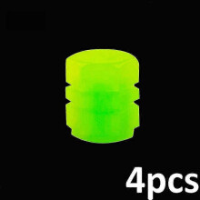 (Green-4pcs) Car Luminous Tire Valve Motorcycle Bike Tyre Night Glowing Cap Tyre Hub Universal Cap Decor Dustproof Nozzles Cover Accessories Boris