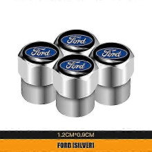 (B Silver) 4Pcs Metal Car Wheel Tire Valve Stem Caps Cover For Ford Focus 2 Ford3 Fiesta Ecosport Kuga Mondeo Everest ESCORT Auto Parts shry