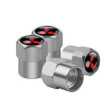 4pc Car Wheel Tire Valve Stem Cap Airdust Waterproof Cover for Mitsubishi Ralliart Lancer EX Outlander ASX Competition Outlander
