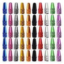 50pcs Bicycle Presta Valve Cap Aluminum Presta Cycling Valve Cap Bicycle Bike Tire French Style Cap