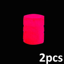 (Pink-2pcs) Car Luminous Tire Valve Motorcycle Bike Tyre Night Glowing Cap Tyre Hub Universal Cap Decor Dustproof Nozzles Cover Accessories