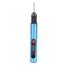 Elektrischer Gravurstift LCD Abmessungen blau 500 mAh