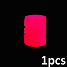 (Pink-1pcs) Car Luminous Tire Valve Motorcycle Bike Tyre Night Glowing Cap Tyre Hub Universal Cap Decor Dustproof Nozzles Cover Accessories