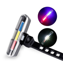 Fietslamp met USB-oplaadfunctie, LED-waarschuwingslicht, COB-achterlicht voor nachtritten, specificatie: 7505C rood, wit en blauw licht