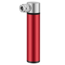Mini pompe à air portable pour vélo (rouge) en petit alliage d'aluminium.