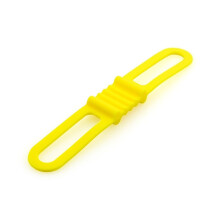 10 Cinghie in silicone ad alta elasticità per bicicletta, fissaggio luce auto, taglia unica (giallo)