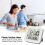 (White) LCD Digital Clock with Alarm Thermometer Hygrometer Wall Clock Waterproof 2