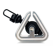 Sonnette de VTT N+1 universelle triangulaire en cuivre, couleur : anneau de fixation argenté
