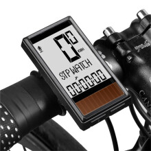 Velocímetro inalámbrico con energía solar WEST BIKING para bicicletas de montaña y de carretera, letra grande, cinco idiomas, resistent