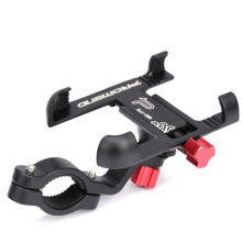 360 draaibare Eagle Claw bionische telefoonhouder voor op de fiets of motorfiets, gemaakt van aluminium (zwart).