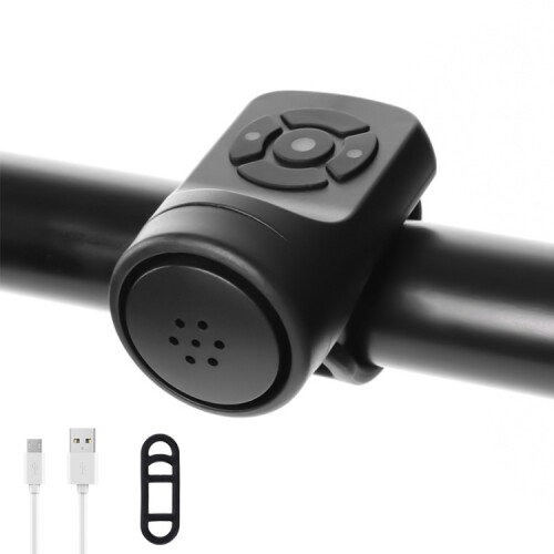 Sonnette électrique de vélo 120 dB, 4 modes, rechargeable, antivol.