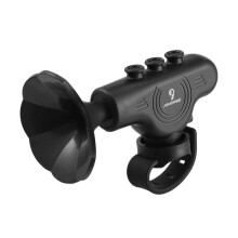 Klaxon/sonnette de vélo de montagne Jekoo, rechargeable, haute puissance, étanche, alarme réglable (Couleur : Noir)