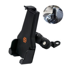 WUPP CS-1287A1 Motorfiets Driehoekige Vaste Mobiele Telefoonhouder (Zwart)