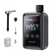 CYCLAMI HW-125 Draagbare luchtpomp met slim display, elektrische hogedrukpomp (zwart)