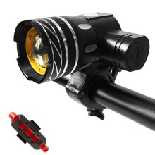 Luz delantera para bicicleta 7602 LED con carga USB, zoom telescópico. Especificaciones: Faro delantero + luz trasera 928.