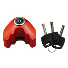 Antivol universel pour freins à disque - convient aux vélos, vélos électriques et motos équipés de freins à disque (BK072 Rouge)