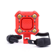 Klaxon et phare de vélo 2 en 1 de 140 dB avec chargement USB et sonnette intégrée (rouge)