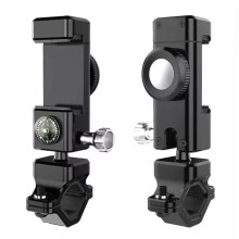 Fiets-/motorfiets antidiefstal telefoonhouder zonder verlichting (zwart)