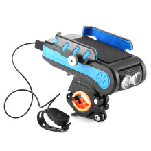 BG-2021 Fahrrad-Frontlicht 4-in-1 mit Handyhalterung, Hupe und Licht, Mountainbike-Frontlicht, Farbe: 4000 mAh Blau