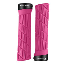 West Rider bicycle grips (rose red) - anti-slip, shock-absorbing, comfortable.