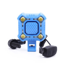 Klaxon et phare de vélo 2 en 1 de 140 dB avec chargement USB et sonnette intégrée (bleu)