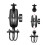 Supporto per videocamera da moto, stile: KZ05 + KL04 + KD09 1