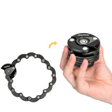 Antivol de vélo SAHOO pour VTT, antivol fixe pliable à chaîne, antivol hamburger créatif (noir)