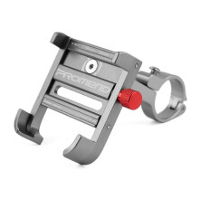 PROMEND SJJ-275 Telefoonhouder voor op het fietsstuur (Kleur: Titanium)