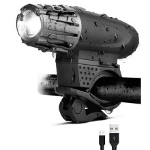 Luz para bicicleta recargable por USB, luz de advertencia para bicicleta de montaña, especificación: luz delantera