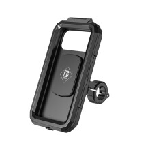 Kewig Waterdichte Telefoonhouder voor Fiets/Motorfiets (M18S-B1, montage op klein stuur)