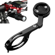 Supporto universale per ciclocomputer da bicicletta/mountain bike con torcia estensibile (nero)