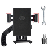 Support universel pour téléphone portable YY02 pour vélos, motos et véhicules électriques : rétroviseur, clé et vis inclus.