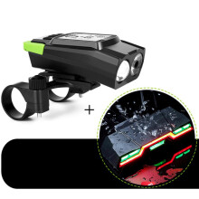 In 1 Kabellose Fahrrad-Code-Meter-Lampe Starkes Frontlicht, Farbe: Grün Upgrade Schwimmend + Rücklicht