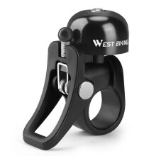 Sonnette de vélo en aluminium WEST BIKING YP0706058 pour vélo pliant et VTT (noir)