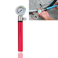 Mini-Handfahrradpumpe, universell für Fahrräder, tragbare Pumpe für Outdoor-Radtouren (rot)
