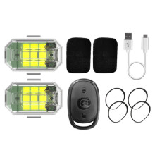 Op afstand bestuurbare LED-auto, aangepaste elektrische auto, waarschuwingsachterlichten, specificaties: 2 lampen + 1 afstandsbediening